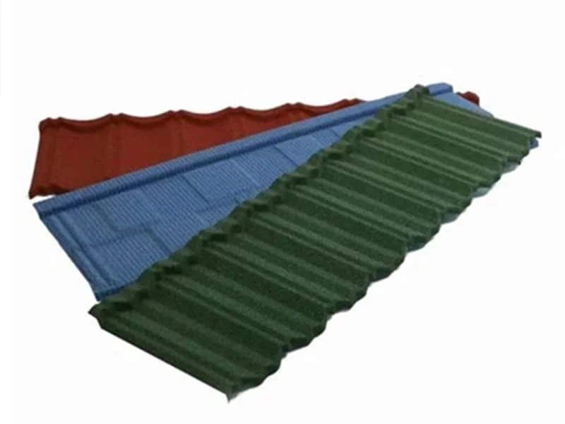 Color Stone Coated Steel Sheet Metal Roof Tile With Colored Stone